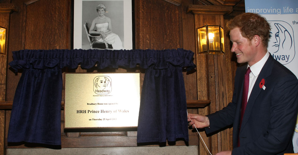 Prince Harry unveiling a plaque