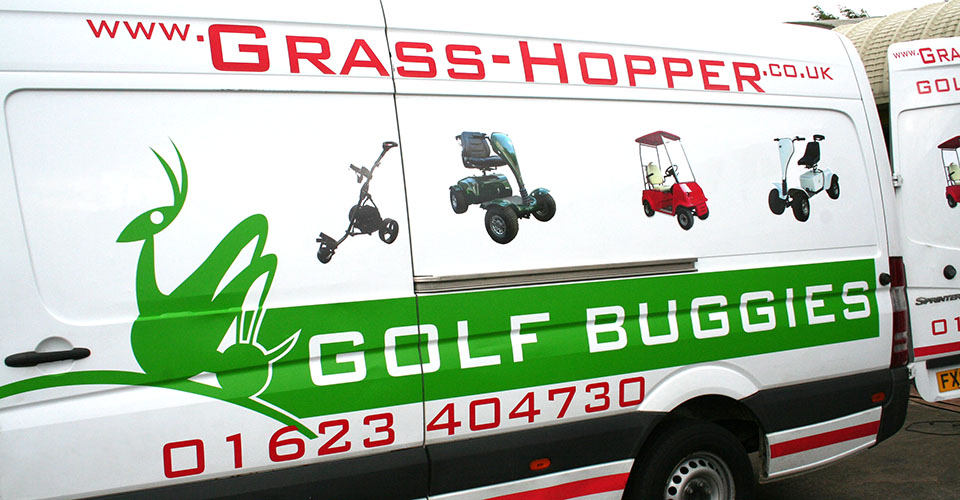 van with printed company graphics / brand