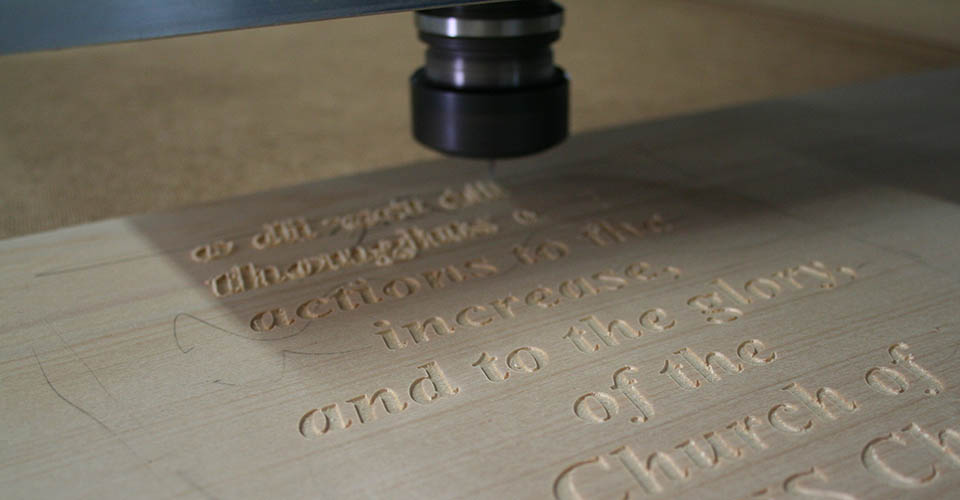 precision engraved wood
